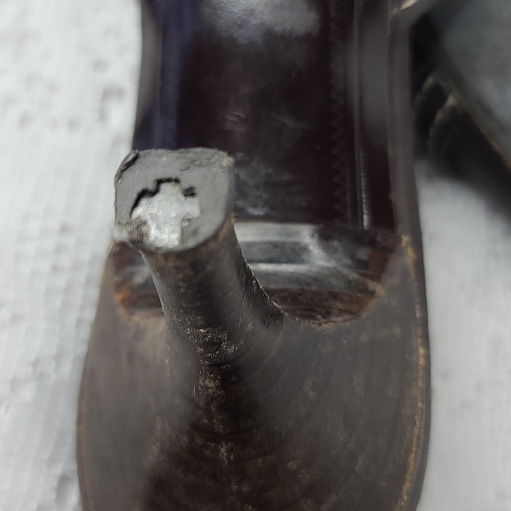 Bally slip on brown leather kitten heels sz 5.5 - Picture 9 of 9